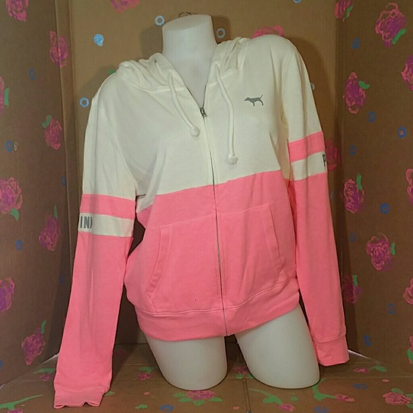 PINK Victoria's Secret Tops - Victoria's Secret PINK Zip Up Sweatshirt Large